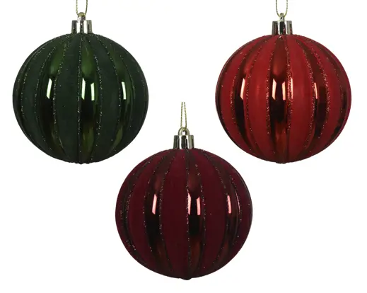 Bola de Natal com Glitter 8cm