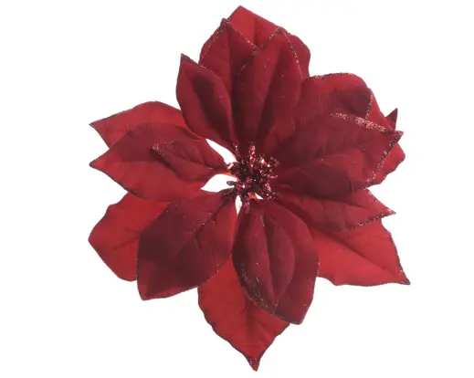 Clip de Poinsettia Bordeaux 24cm