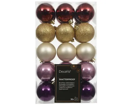 Conjunto de 30 Bolas de Natal 6cm