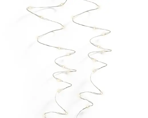 Luz 240Led Stringlights Prata 12M Branco Quente