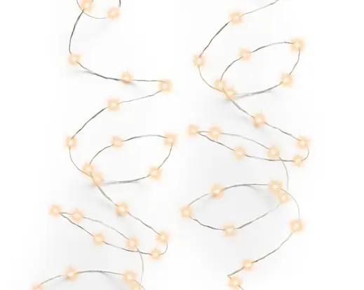 Luz 480Led Stringlights Prata 24M Clássico Quente