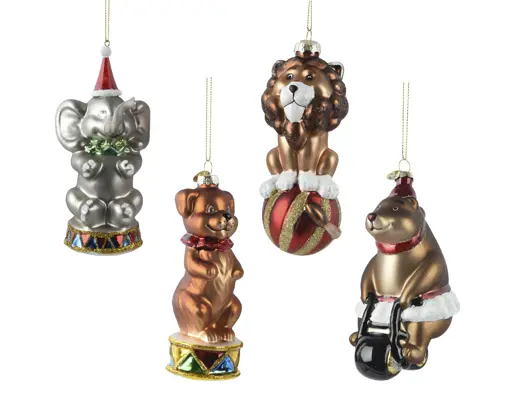 Pendente de Natal Animais com Tambor 12cm