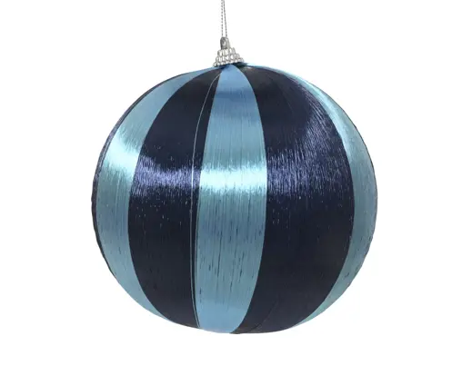Bola de Natal Fio Brilhante 8cm Azul