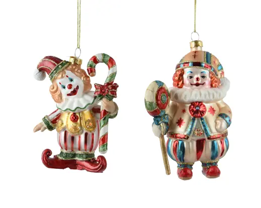 Pendente de Natal Palhaço 13cm