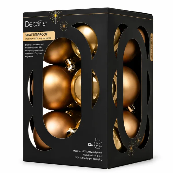 Conjunto de 12 Bolas de Natal | Caramelo