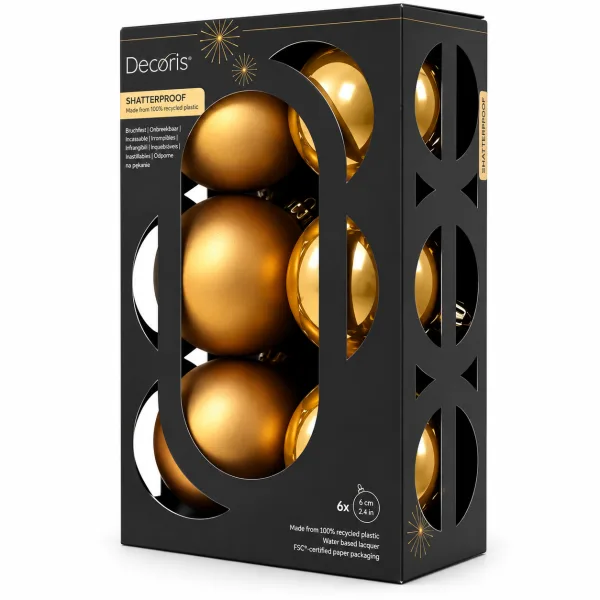 Conjunto de 6 Bolas de Natal | Caramelo