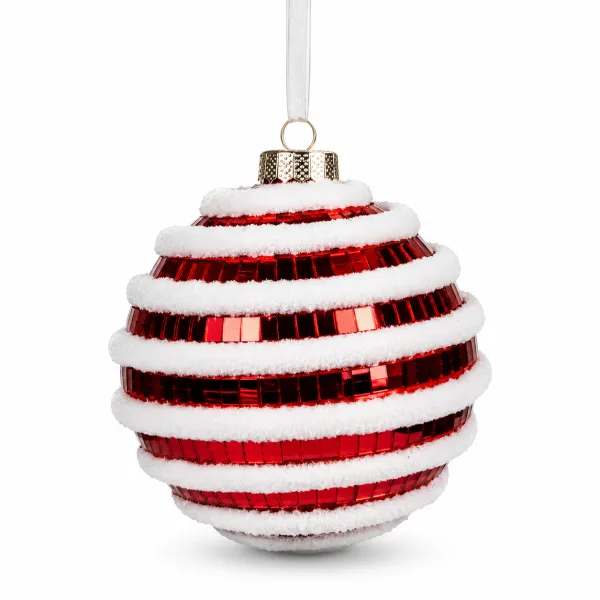 Bola de Natal Espelhada | Vermelho e Branco