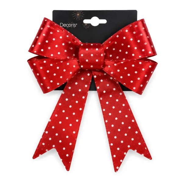 Laço de Natal com Bolinhas | Vermelho