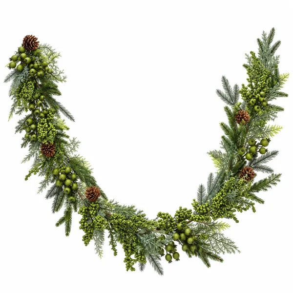Grinalda de Natal com Bagas Verdes