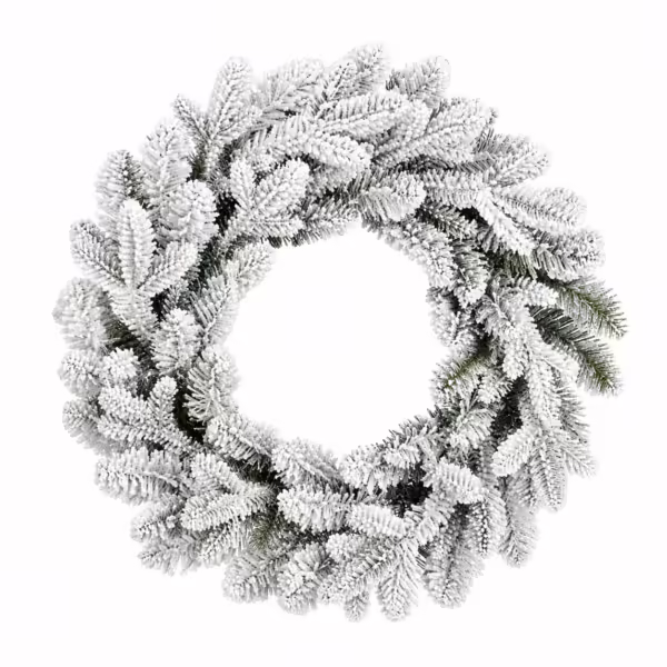 Coroa de Natal com Neve