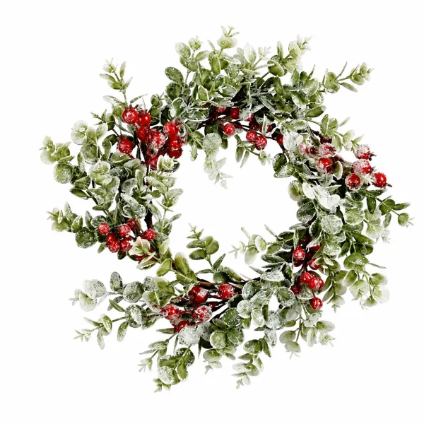 Coroa de Natal com Neve