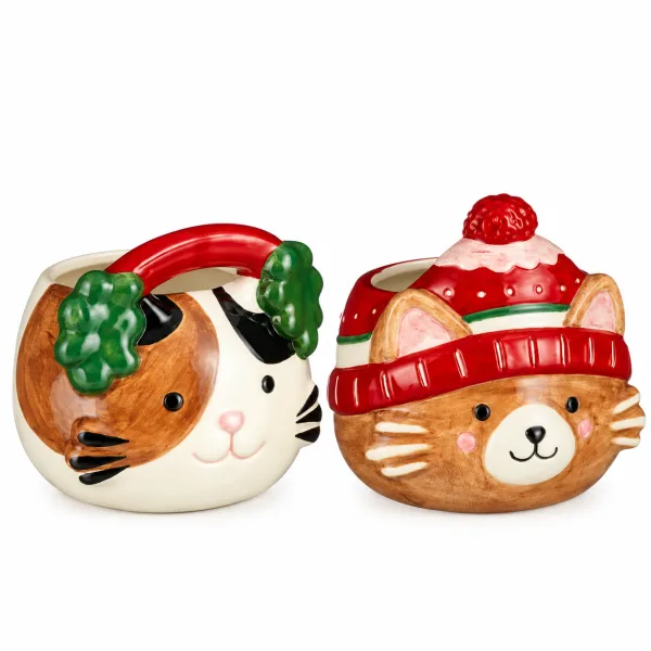 Vaso Decorativo em Formato Gato
